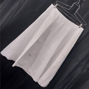 STYLE & CO.! PURE, FRESH WHITE LINEN! LIGHTWEIGHT WIDE WAISTBAND SKIRT! SZ 14